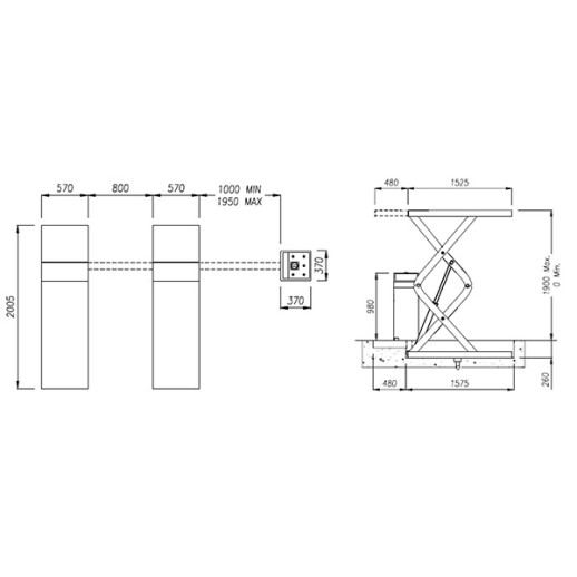 Подъемник ножничный электрогидравлический 4,0 т, APAC, (STRATOS S39, OMA 530C) 1530С