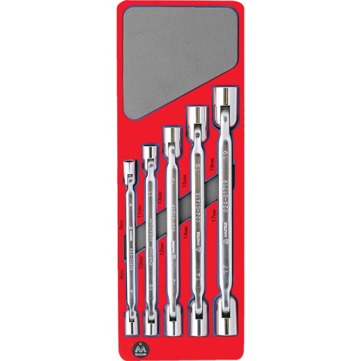 Набор шарнирных ключей, ложемент, 5 предметов МАСТАК 5-2405