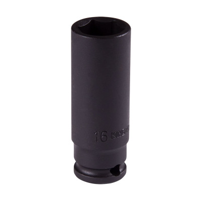 Головка торцевая ударная глубокая шестигранная 3/8", 16 мм KING TONY 343516M