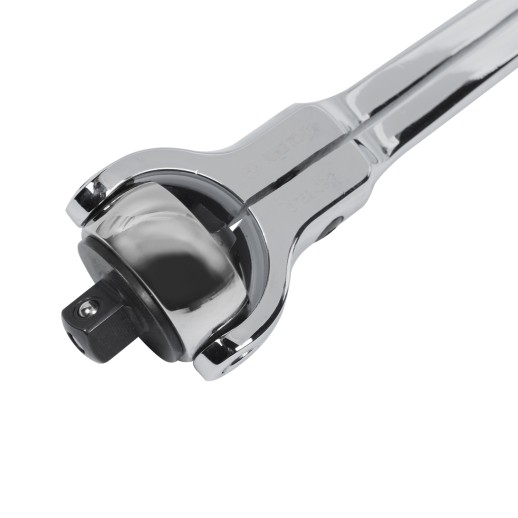 Трещотка 3/8", 235 мм, 72 зубца, дисковый механизм, поворотная голова с кнопкой KING TONY 3752-09G