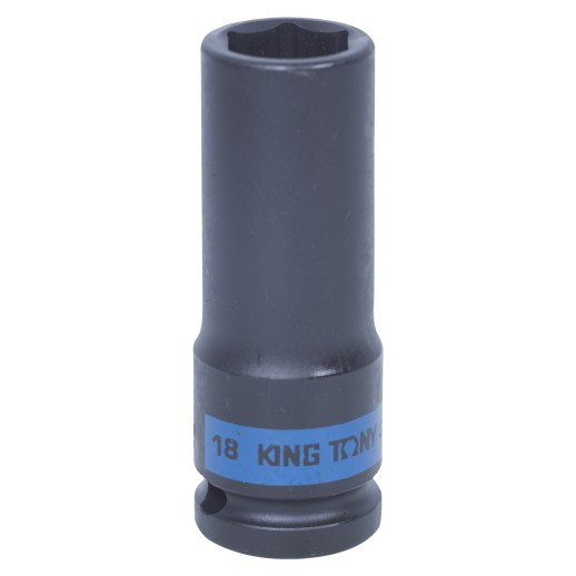 Головка торцевая ударная глубокая шестигранная 1/2", 18 мм KING TONY 443518M
