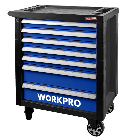 Тележка инструментальная 7 ящиков с 12 ложементами WP285002A WORKPRO