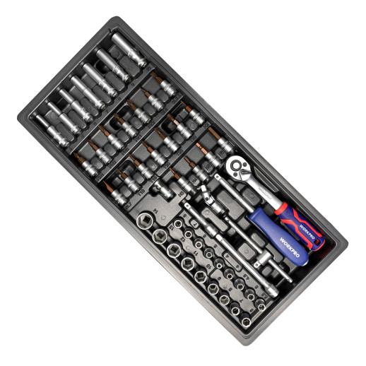 Тележка инструментальная 7 ящиков с 12 ложементами WP285002A WORKPRO