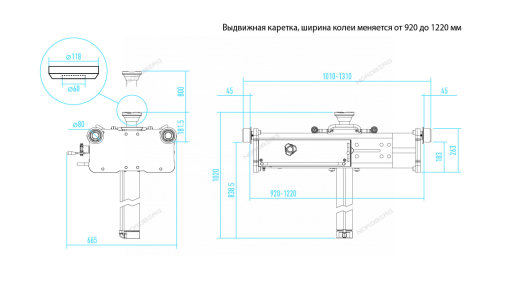 ДОМКРАТ пневмогидравлический ямный для грузовиков 15 т NORDBERG N501T