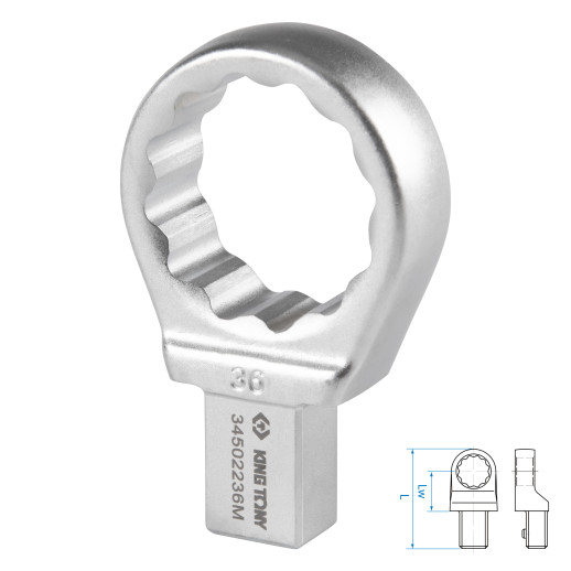 Насадка накидная серии "FIT", 36 мм, 14х18 мм KING TONY 34502236M