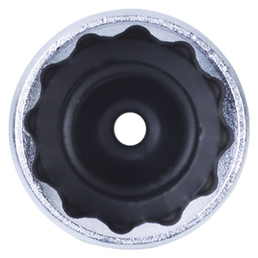 Головка свечная двенадцатигранная 1/2", 21 мм, L = 70 мм, резиновый фиксатор KING TONY 463021R