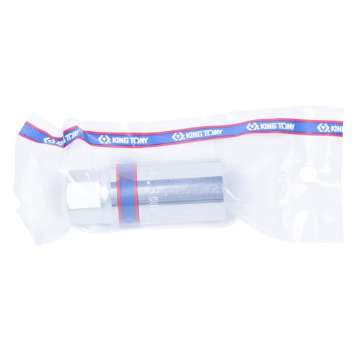 Головка свечная двенадцатигранная 1/2", 21 мм, L = 70 мм, резиновый фиксатор KING TONY 463021R