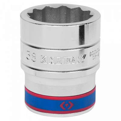 ГОЛОВКА ТОРЦЕВАЯ СТАНДАРТНАЯ ДВЕНАДЦАТИГРАННАЯ 1", 38 ММ KING TONY 833038M