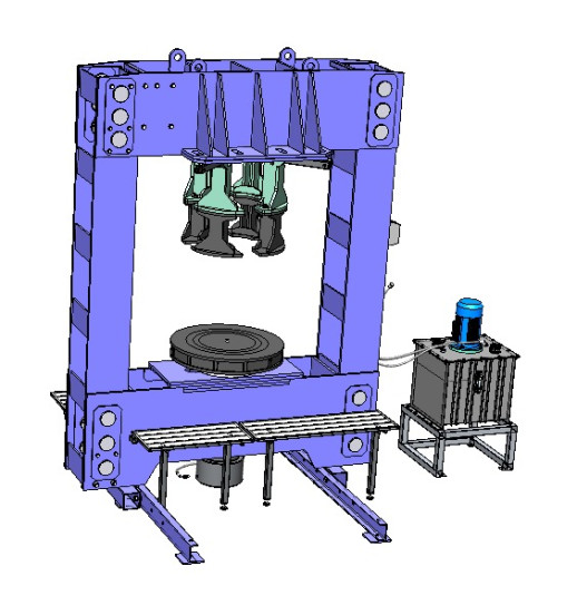 ПРЕСС ШИНОМОНТАЖНЫЙ ДЛЯ ЦЕЛЬНОЛИТЫХ ШИН ПОГРУЗЧИКА ПШ250