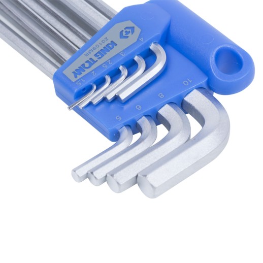 Набор Г-образных шестигранников 1,5-10 мм, длинные, с шаровым окончанием, 9 предметов KING TONY 20109MR