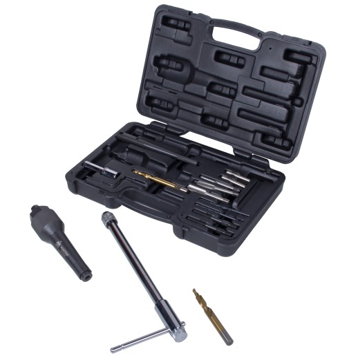 Набор для обслуживания колодцев свечей накаливания, кейс, 16 предметов МАСТАК 103-12016C