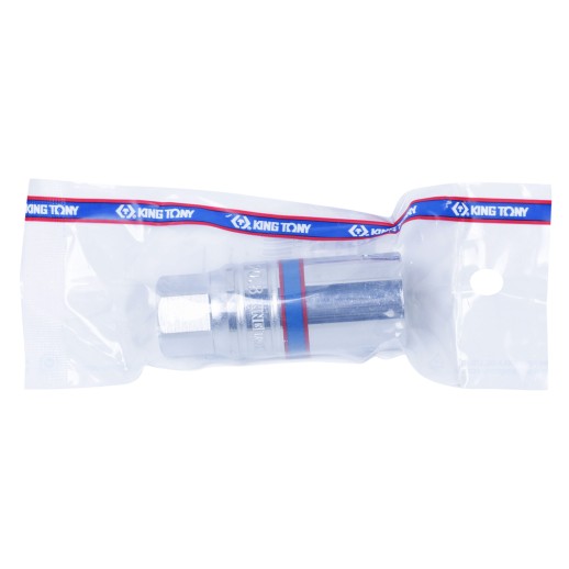 Головка свечная шестигранная 3/8", 21 мм, L = 70 мм, резиновый фиксатор KING TONY 363521