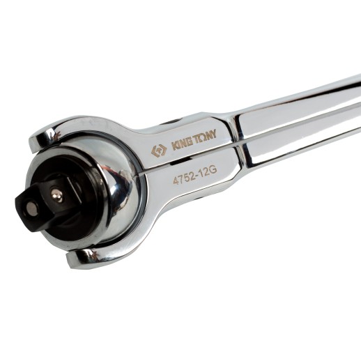 Трещотка 1/2", 312 мм, 72 зубца, дисковый механизм, поворотная голова с кнопкой KING TONY 4752-12G