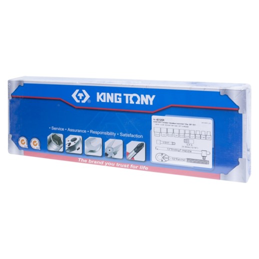 Набор торцевых головок с принадлежностями 1/2&quot;, двенадцатигранные, 3/8&quot;-15/16&quot;, 14 предметов KING TONY 4012SR
