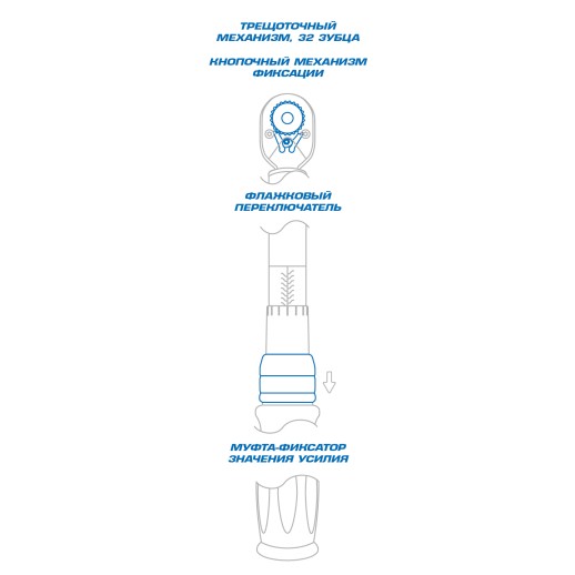 Динамометрический ключ серии "EXACT", 1/2", 20-100 Нм, для левой и правой резьбы, футляр KING TONY 34462-3DG