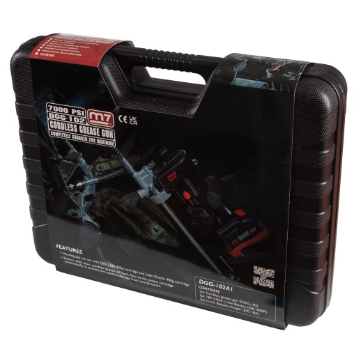 Шприц плунжерный 400 мл, аккумуляторный, 3 предмета, кейс MIGHTY SEVEN MIGHTY SEVEN DGG-102A1