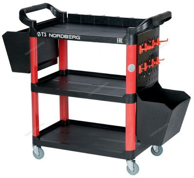 ТЕЛЕЖКА с пластиковыми полками NORDBERG T3