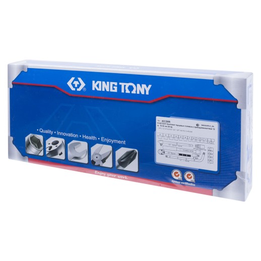 Набор торцевых головок с принадлежностями 1/2&quot;, двенадцатигранные, 10-32 мм, 24 предмета KING TONY 4033MR