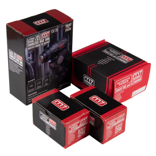 Аккумуляторный термофен,18 В, 7 предметов MIGHTY SEVEN DHG-101A