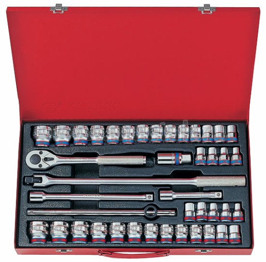 Набор торцевых головок с принадлежностями 1/2&quot;, двенадцатигранные, 8-32 мм, 43 предмета KING TONY 4042CR