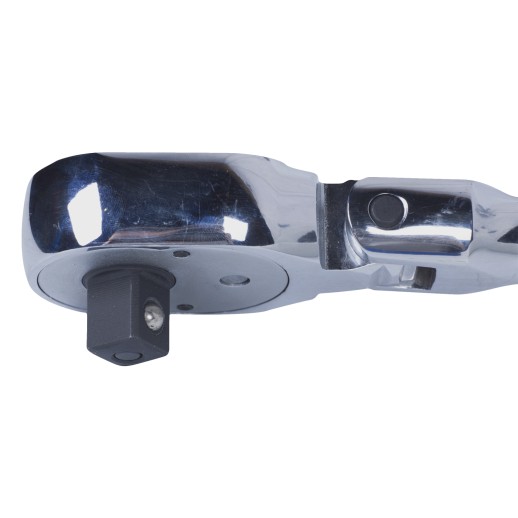 Трещотка 1/2", 300 мм, 32 зубца, флажковая с кнопкой, шарнирная KING TONY 4781-12P