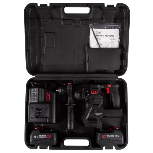 Перфоратор аккумуляторный,18 В, 4 предмета, кейс MIGHTY SEVEN DRH-101A