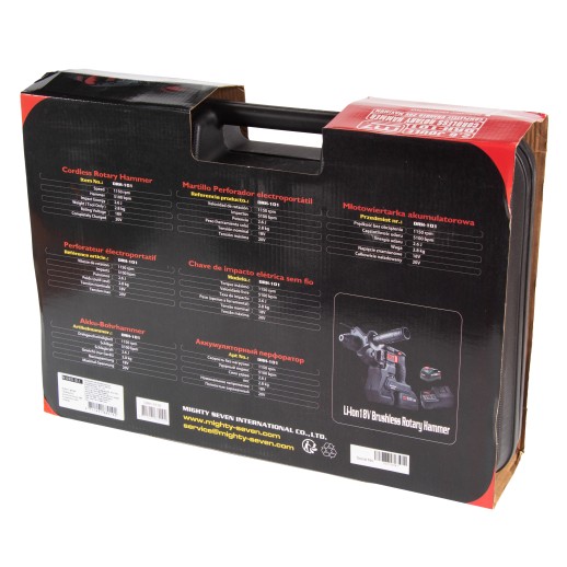 Перфоратор аккумуляторный,18 В, 4 предмета, кейс MIGHTY SEVEN DRH-101A
