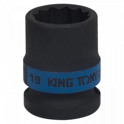 Головка торцевая ударная двенадцатигранная 1/2, 19 мм KING TONY 453019M