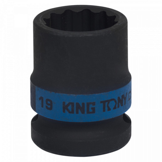 Головка торцевая ударная двенадцатигранная 1/2, 19 мм KING TONY 453019M