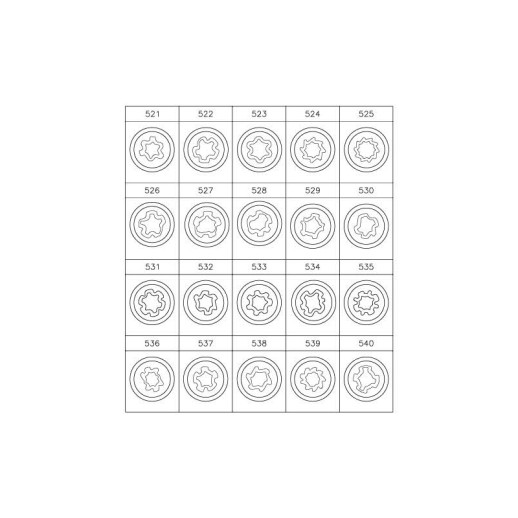 Набор насадок для секреток колес VW, 20 предметов KING TONY 9BW0120