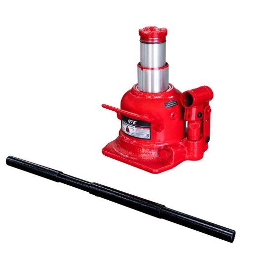 Домкрат бутылочный 10т 125-215мм низкопрофильны 2-х плунжерный GTE GTE-TH810002