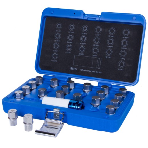 Набор насадок для секреток колес BMW, 21 предмет KING TONY 9BW0221