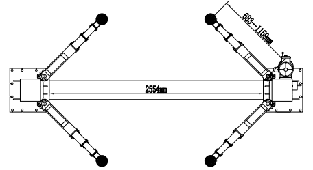 PEAK 208 Двухстоечный электрогидравлический подъемник 4 т. Снятие стопоров с одной колонны
