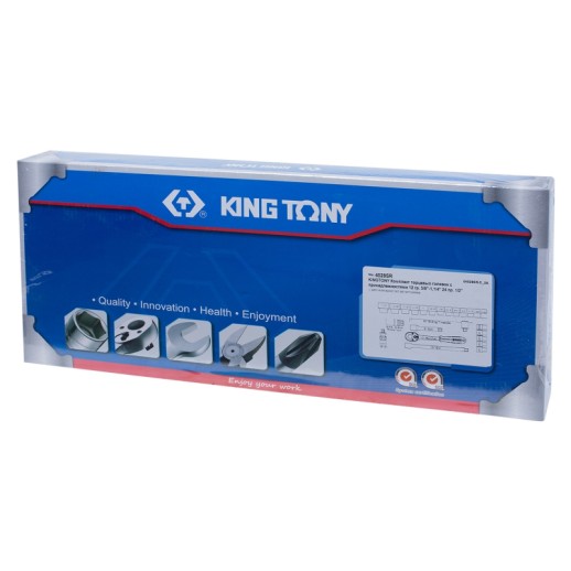 Набор торцевых головок с принадлежностями 1/2&quot;, двенадцатигранные, 3/8&quot;-1,1/4&quot;, 24 предмета KING TONY 4028SR