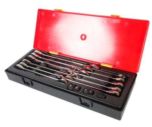 НАБОР КЛЮЧЕЙ РОЖКОВО-НАКИДНЫХ ТРЕЩОТОЧНЫХ 14 ПРЕДМЕТОВ В КЕЙСЕ JTC-K6141