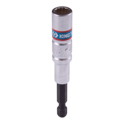 Головка для шуруповерта двенадцатигранная 1/4", 8 мм, L = 80 мм KING TONY 76B808M