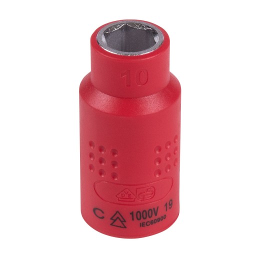 Головка торцевая диэлектрическая шестигранная 3/8", 10 мм KING TONY 3335VE10M