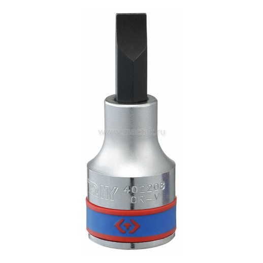 Насадка (бита) торцевая 1/2", Slotted, 12,0х2,0 мм, L = 60 мм KING TONY 402212