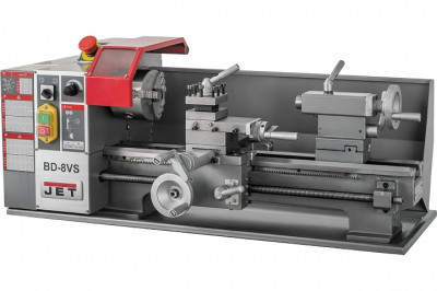 JET BD-8VS Настольный токарный станок по металлу с расширенной комплектацией (Патрон + Набор токарных резцов + Оправка)