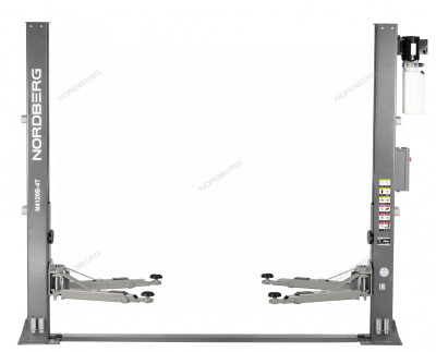 Подъемник 380V 2х стоечный 4т с электростопорами (серый) NORDBERG N4120BE-4G