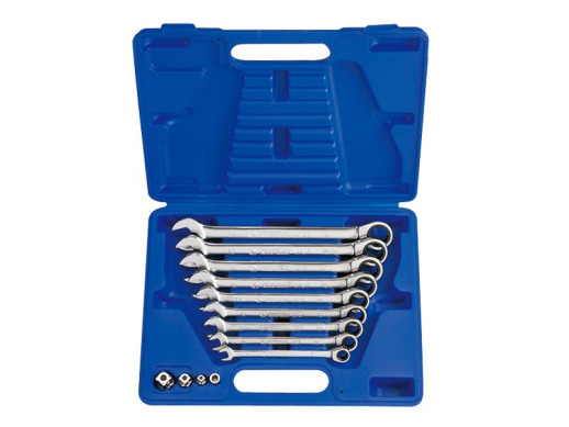 НАБОР КОМБИНИРОВАННЫХ ТРЕЩОТОЧНЫХ КЛЮЧЕЙ, 8-19 ММ, КЕЙС, 13 ПРЕДМЕТОВ KING TONY 13113MR