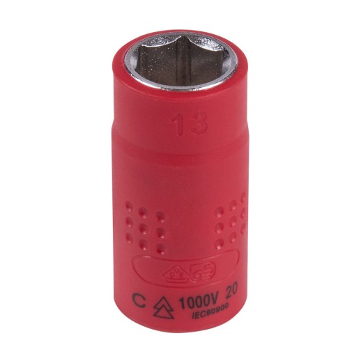 Головка торцевая диэлектрическая шестигранная 3/8", 13 мм KING TONY 3335VE13M