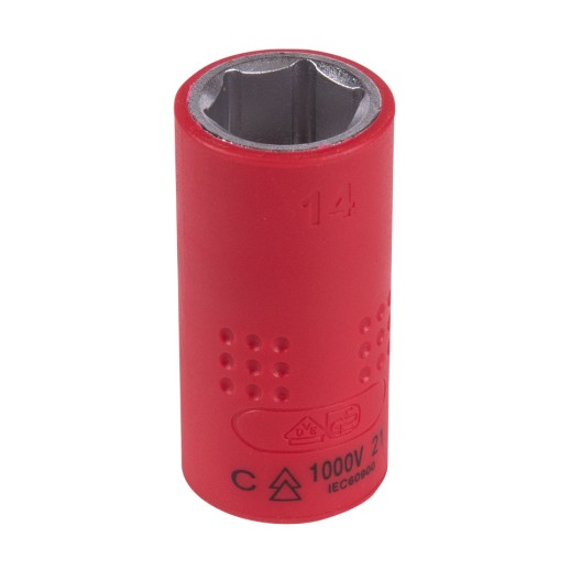 Головка торцевая диэлектрическая шестигранная 3/8", 14 мм KING TONY 3335VE14M