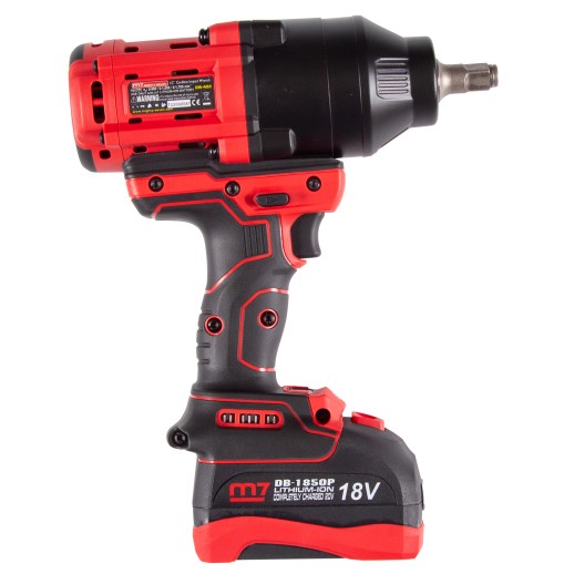 Гайковерт аккумуляторный ударный 1/2", 1700 Нм, 18 В, кейс, в комплекте фонарь MIGHTY SEVEN DW-402AL