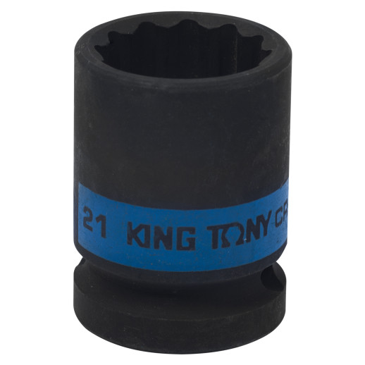 Головка торцевая ударная двенадцатигранная 1/2&quot;, 21 мм KING TONY 453021M