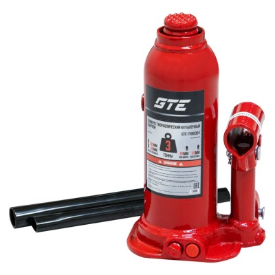 Домкрат бутылочный 3т 188-303мм GTE GTE-TH90304