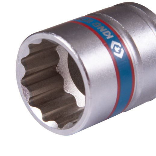 Головка для шуруповерта двенадцатигранная 1/4", 21 мм, L = 80 мм KING TONY 76B821M