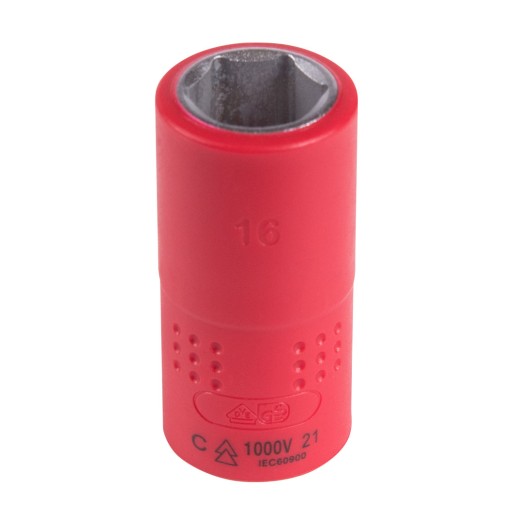 Головка торцевая диэлектрическая шестигранная 1/2", 16 мм KING TONY 4335VE16M