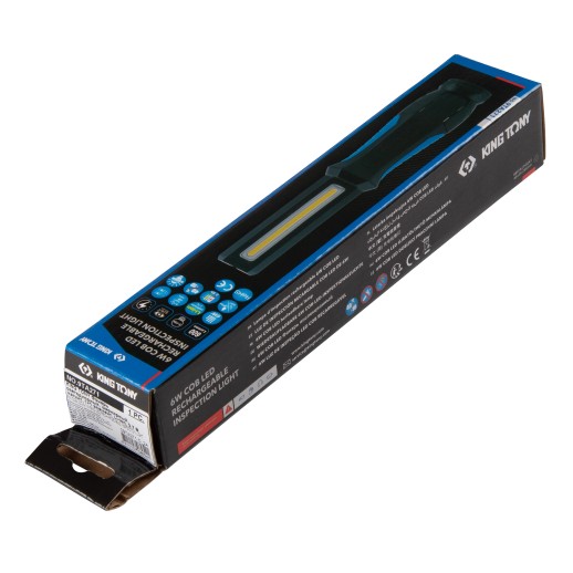 Фонарь светодиодный, шарнирный, магнит, 1+1 элемент, Li-Ion, 3,7 В KING TONY 9TA271