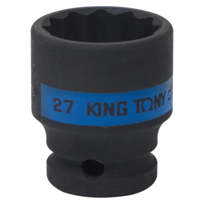 Головка торцевая ударная двенадцатигранная 1/2&quot;, 27 мм KING TONY 453027M